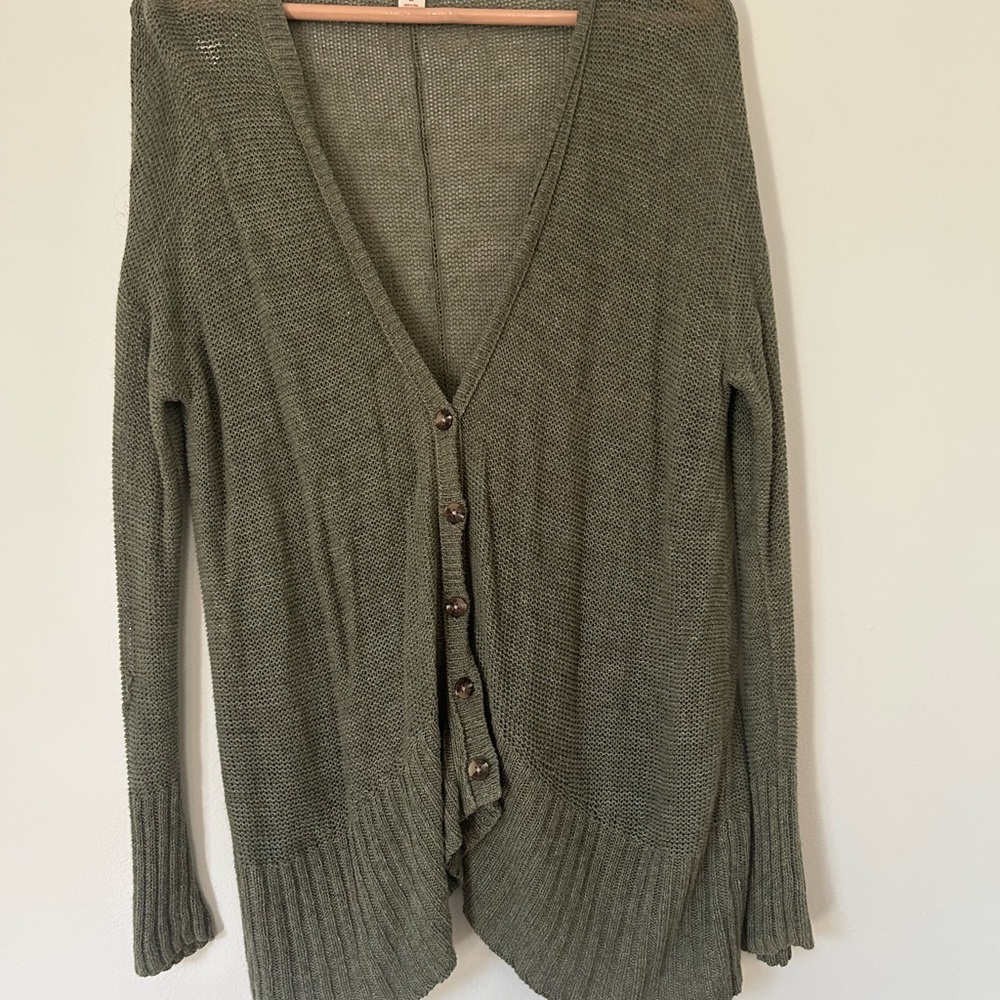 Mossimo Supply Co. Khaki Cardigan Sweater